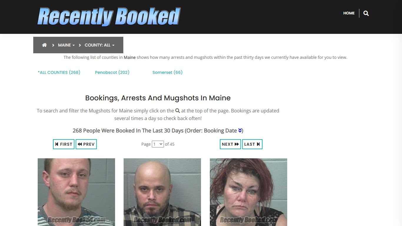 Recent bookings, Arrests, Mugshots in Maine - Recently Booked