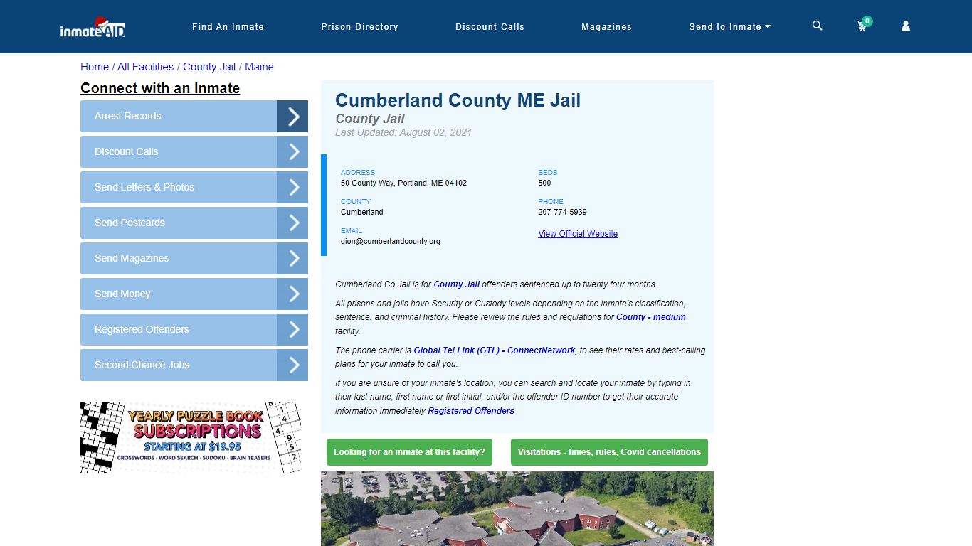 Cumberland County ME Jail - Inmate Locator - Portland, ME