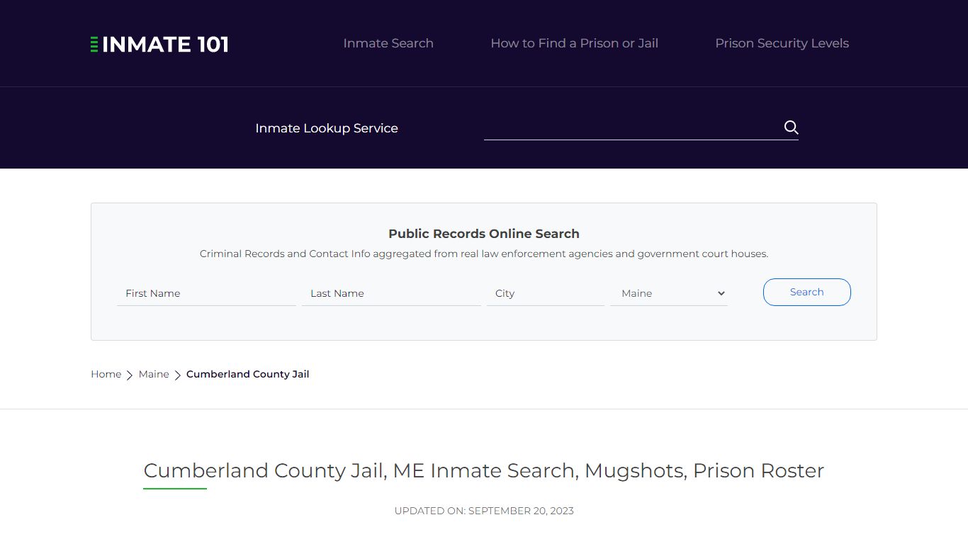 Cumberland County Jail, ME Inmate Search, Mugshots, Prison Roster